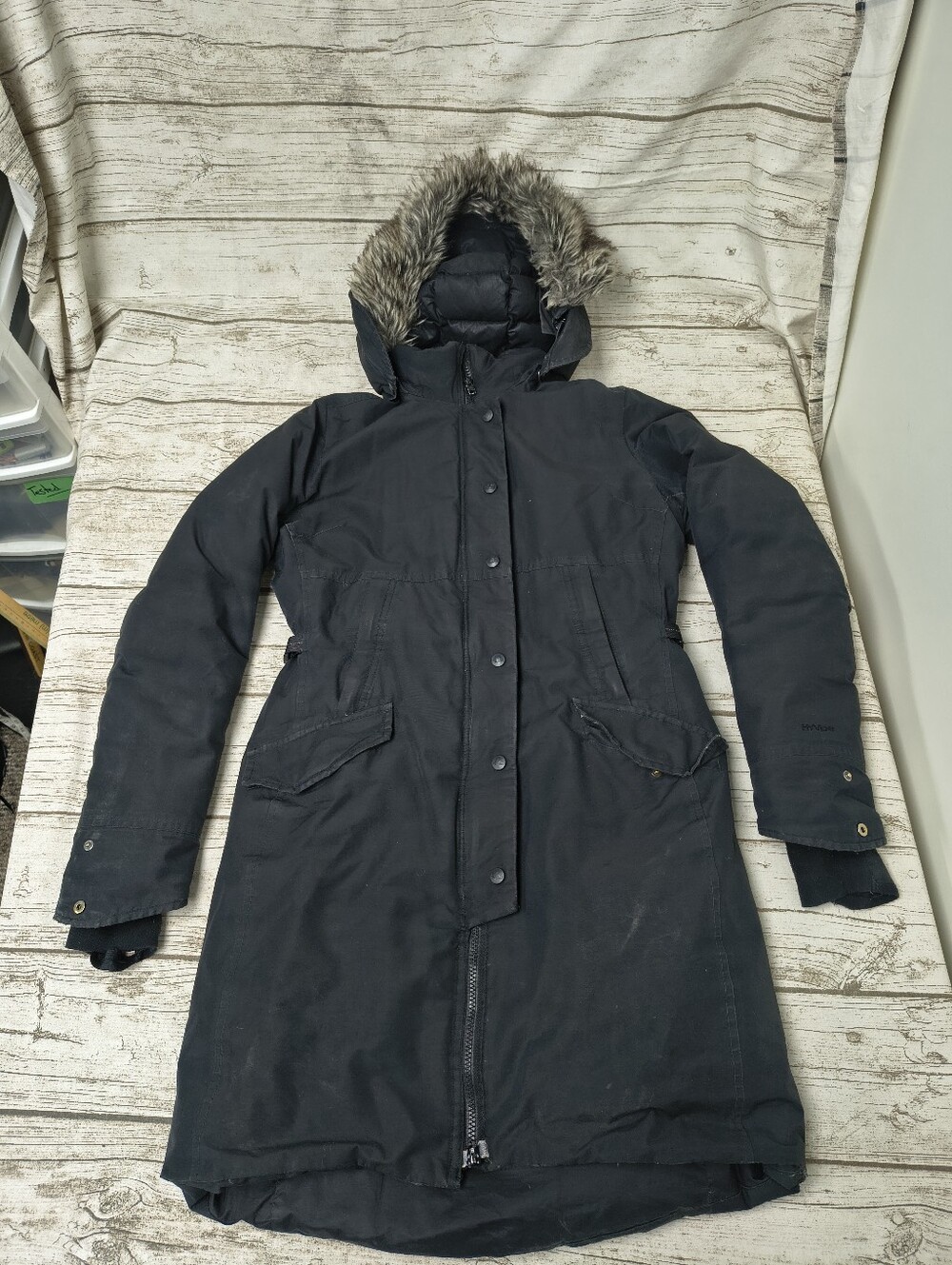 The North Face Black Down Hooded Parka Size Small